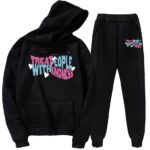 treat people with kindness black tracksuit